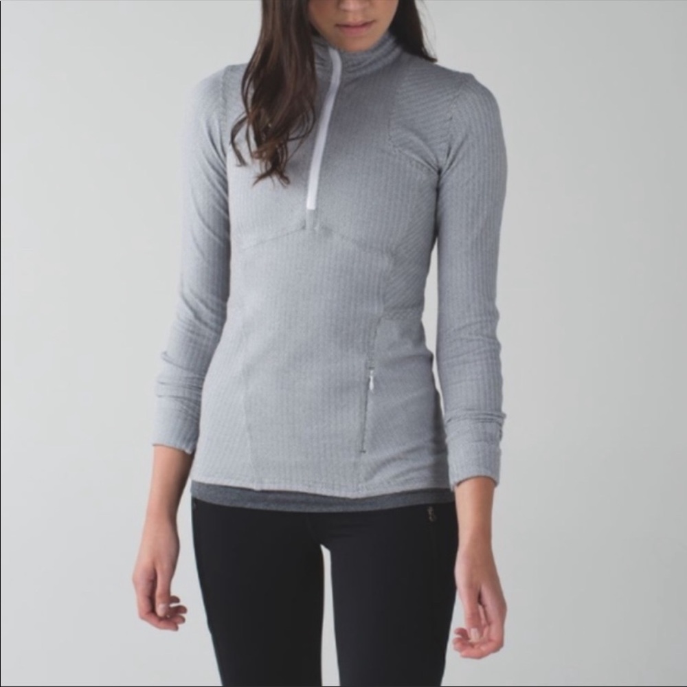 Lululemon Kanto Catch Me Herringbone Quarter Zip